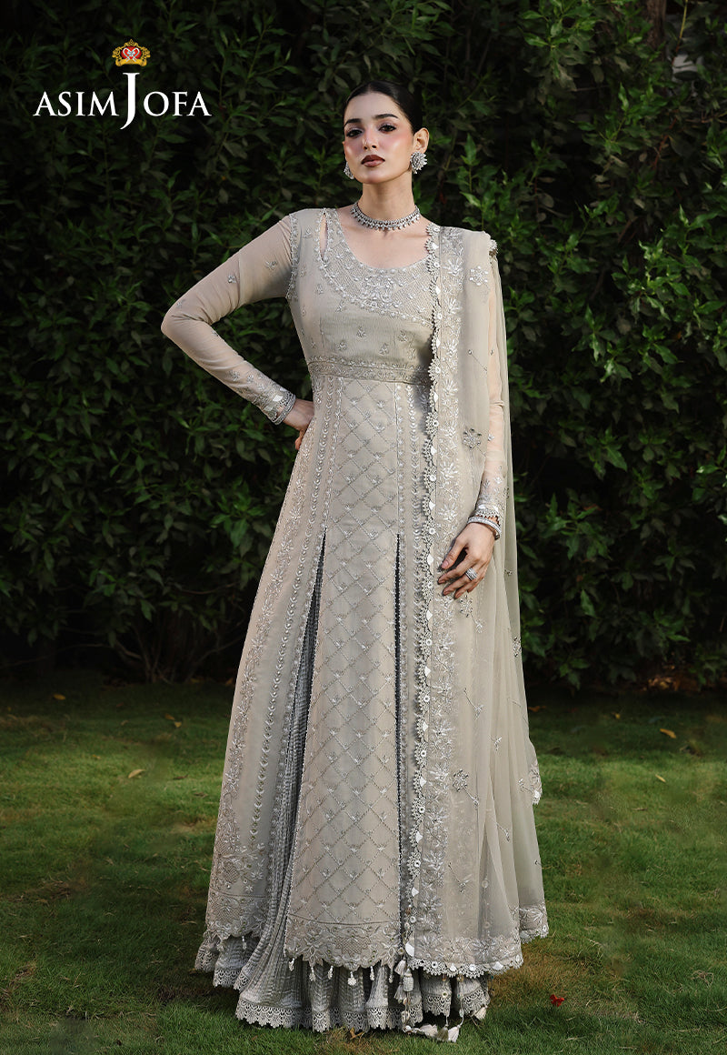 AJULC-08 Embroidered Chikankari Unstitched 3 Pcs