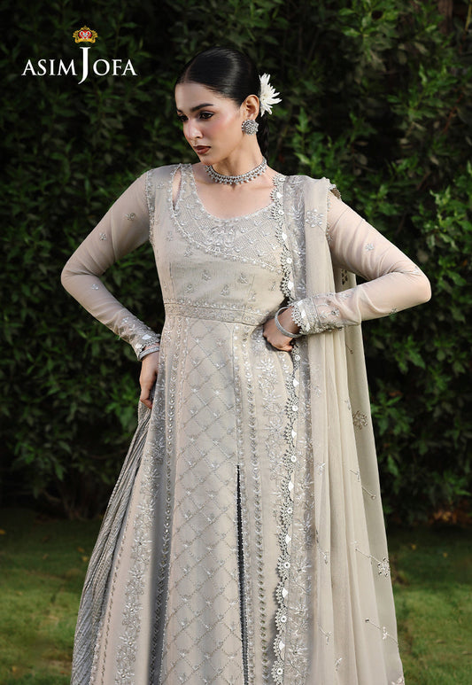 AJULC-08 Embroidered Chiffon Unstitched 3 Pcs