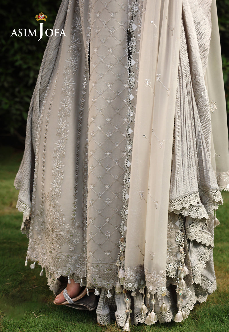 AJULC-08 Embroidered Chikankari Unstitched 3 Pcs