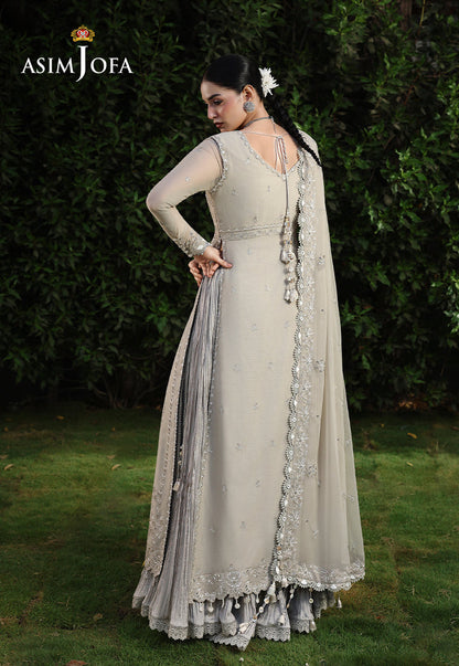 AJULC-08 Embroidered Chikankari Unstitched 3 Pcs