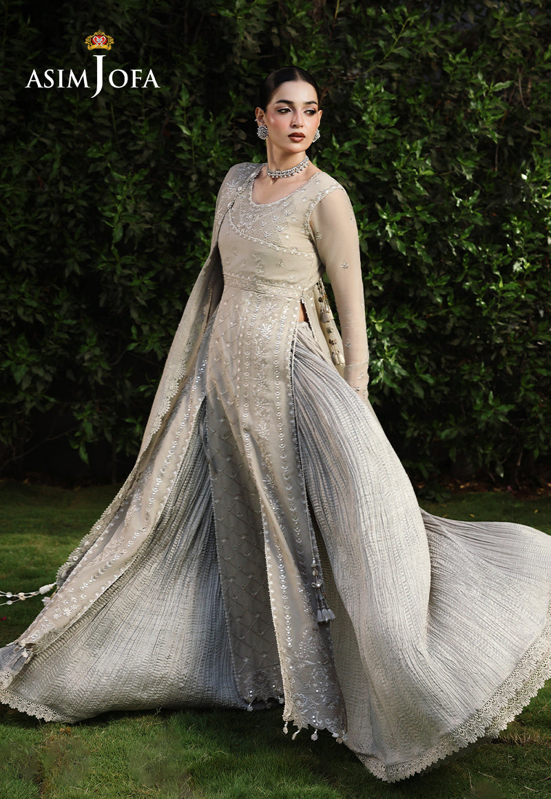 AJULC-08 Embroidered Chikankari Unstitched 3 Pcs