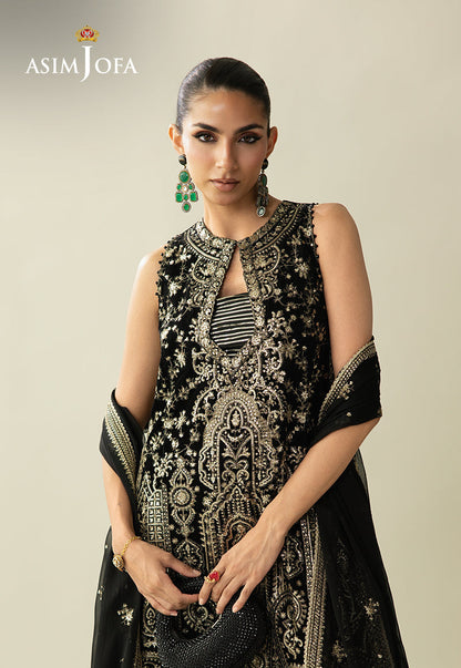AJULM-01 Embroidered Velvet Unstitched 3 Pcs