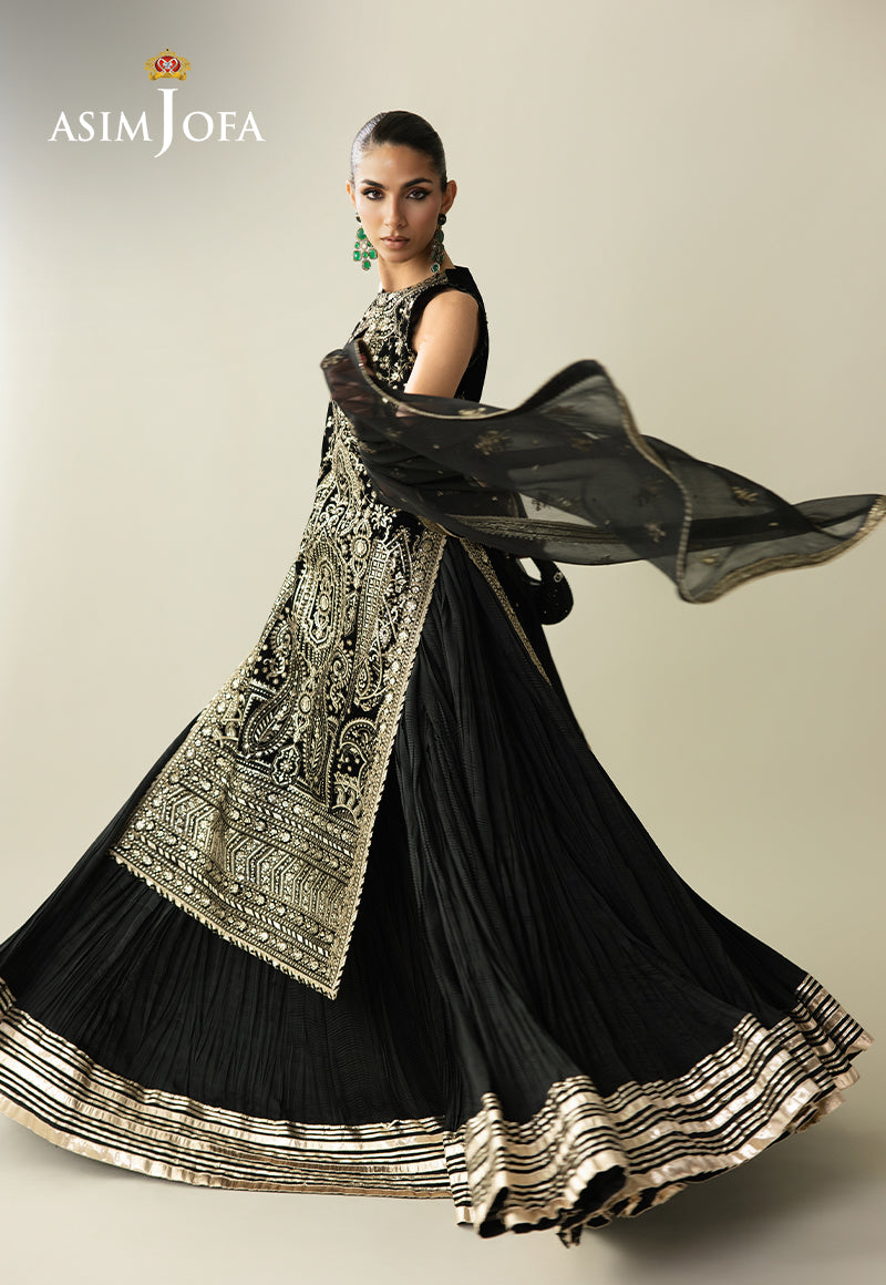 AJULM-01 Embroidered Velvet Unstitched 3 Pcs