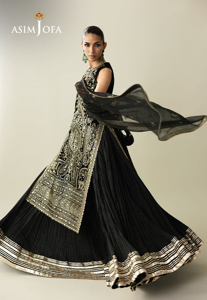 AJULM-01 Embroidered Velvet Unstitched 3 Pcs
