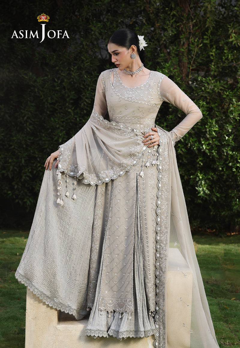 AJULC-08 Embroidered Chikankari Unstitched 3 Pcs