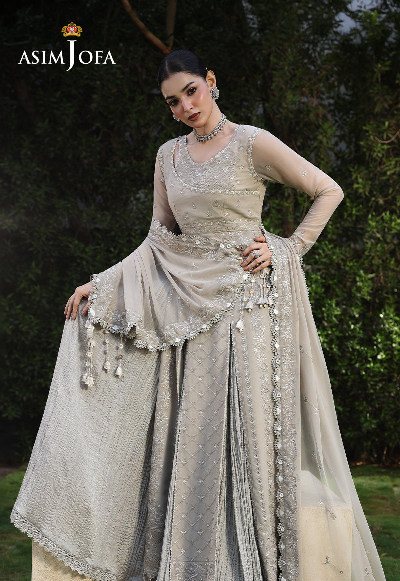 AJULC-08 Embroidered Chikankari Unstitched 3 Pcs