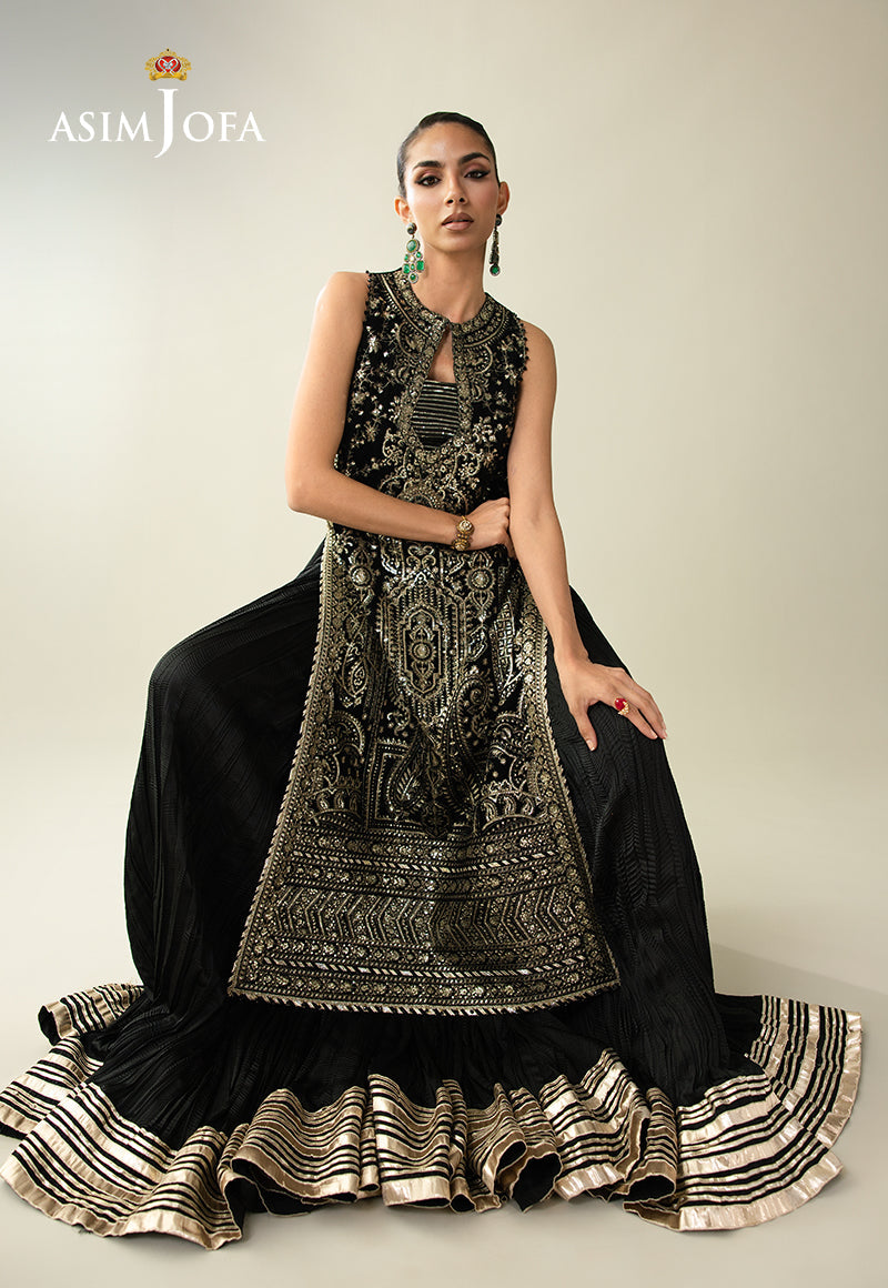AJULM-01 Embroidered Velvet Unstitched 3 Pcs