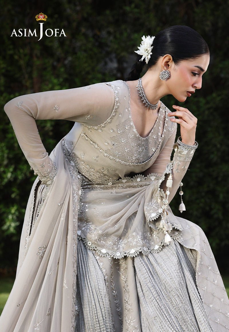 AJULC-08 Embroidered Chikankari Unstitched 3 Pcs