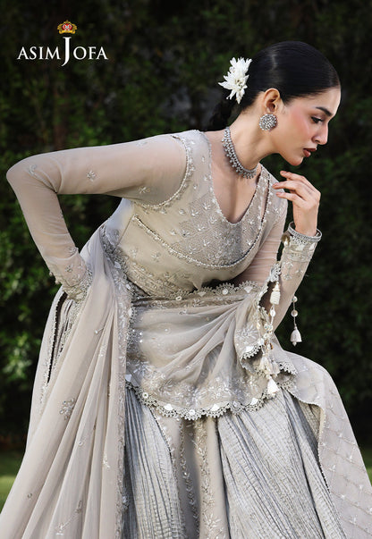 AJULC-08 Embroidered Chikankari Unstitched 3 Pcs