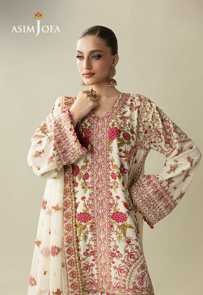 AJULM-06 Embroidered Velvet Unstitched 3 Pcs