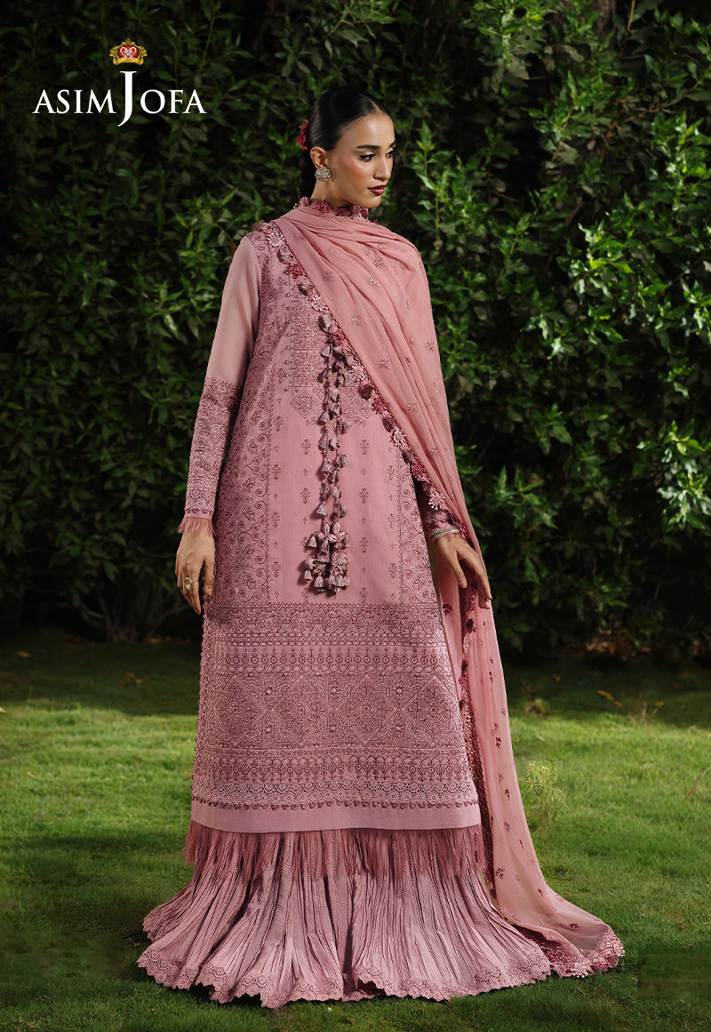 AJULC-03 Embroidered Chikankari Unstitched 3 Pcs