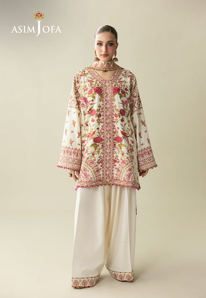 AJULM-06 Embroidered Velvet Unstitched 3 Pcs
