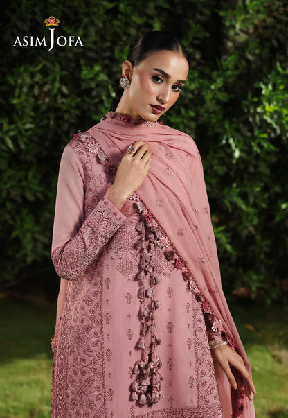 AJULC-03 Embroidered Chikankari Unstitched 3 Pcs