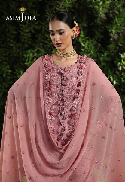 AJULC-03 Embroidered Chikankari Unstitched 3 Pcs