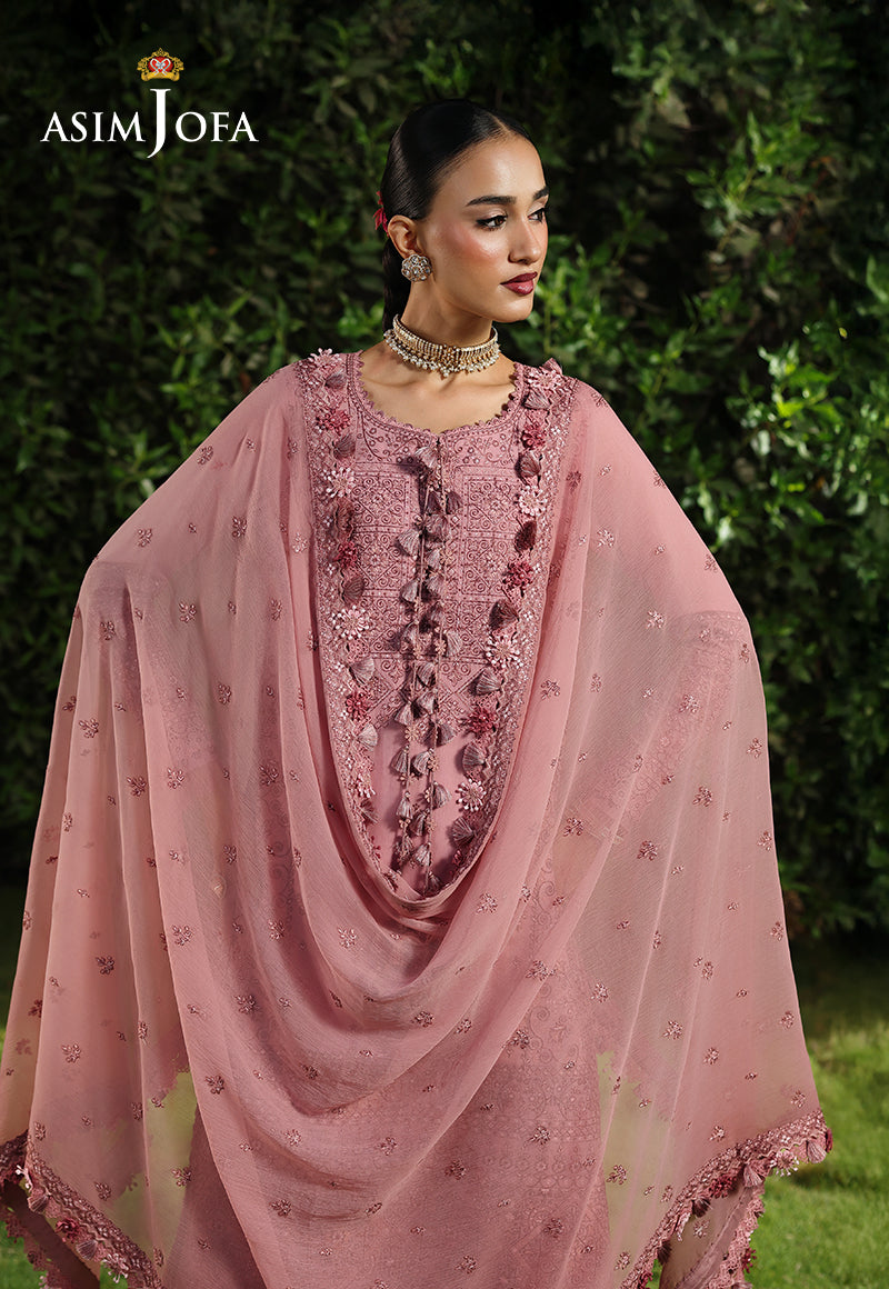 AJULC-03 Embroidered Chikankari Unstitched 3 Pcs