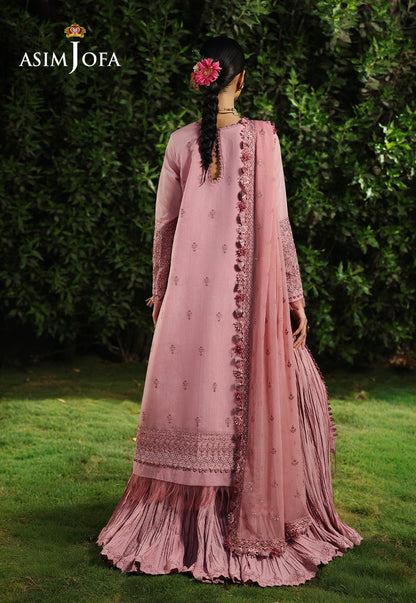 AJULC-03 Embroidered Chikankari Unstitched 3 Pcs