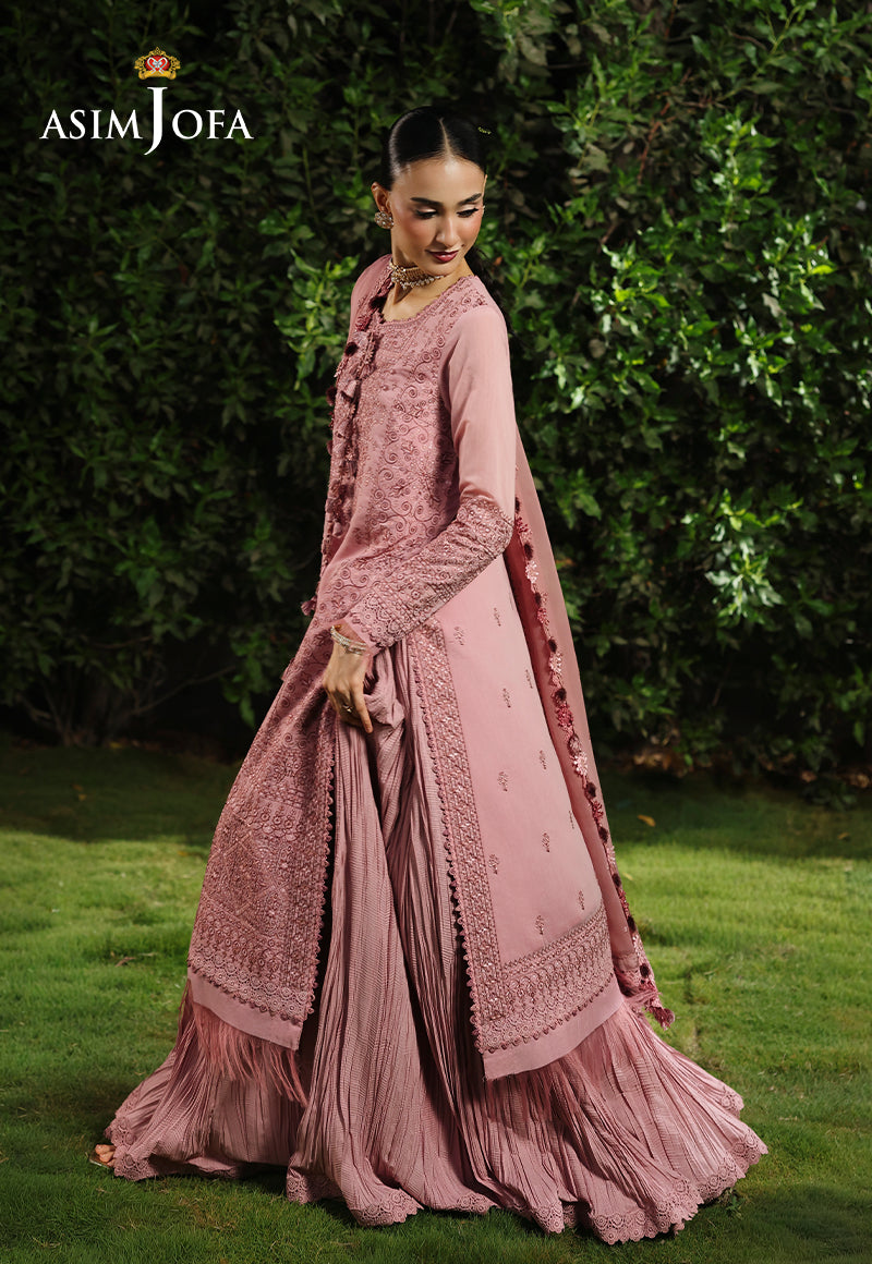 AJULC-03 Embroidered Chikankari Unstitched 3 Pcs