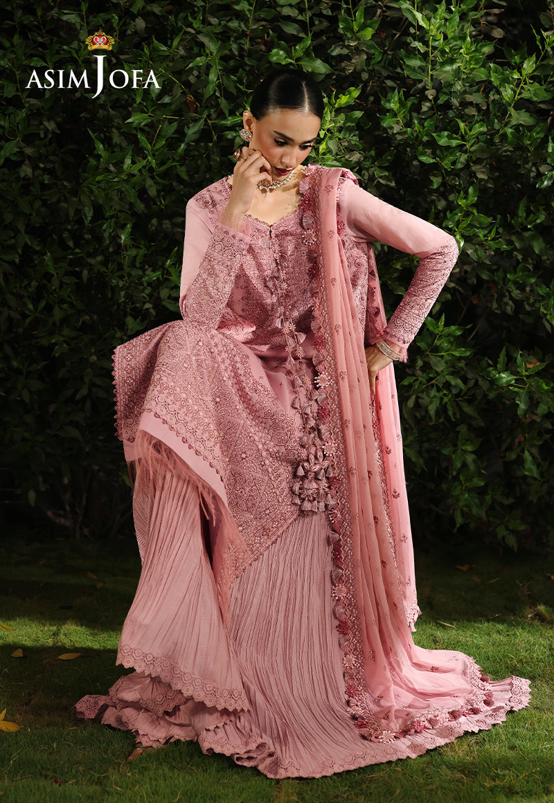 AJULC-03 Embroidered Chikankari Unstitched 3 Pcs