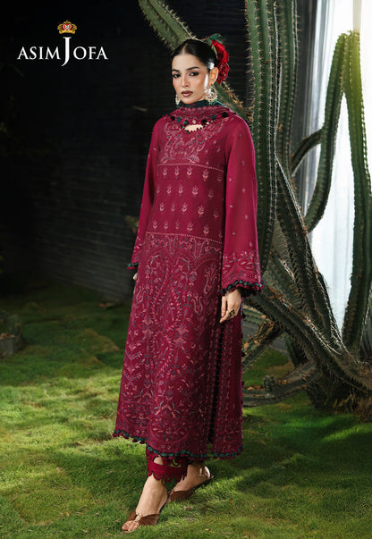 AJULC-04 Embroidered Chikankari Unstitched 3 Pcs