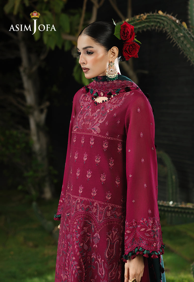 AJULC-04 Embroidered Chikankari Unstitched 3 Pcs