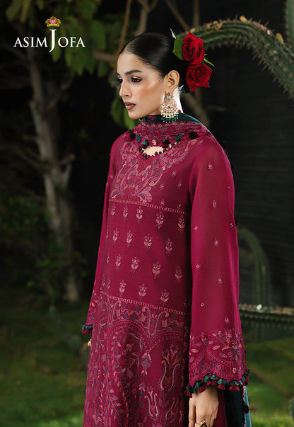 AJULC-04 Embroidered Chikankari Unstitched 3 Pcs