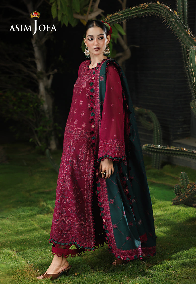 AJULC-04 Embroidered Chikankari Unstitched 3 Pcs