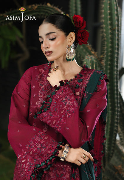 AJULC-04 Embroidered Chikankari Unstitched 3 Pcs