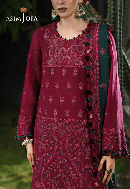 AJULC-04 Embroidered Chikankari Unstitched 3 Pcs