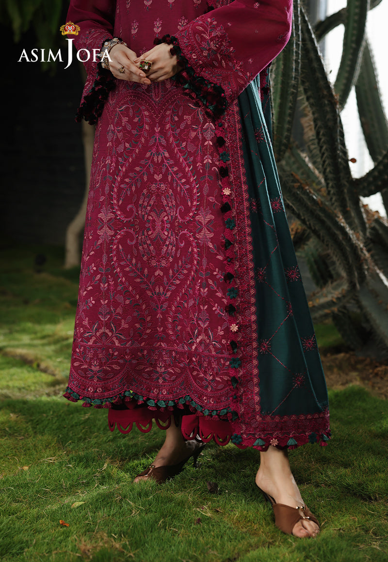 AJULC-04 Embroidered Chikankari Unstitched 3 Pcs