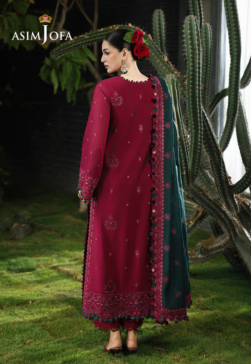 AJULC-04 Embroidered Chikankari Unstitched 3 Pcs