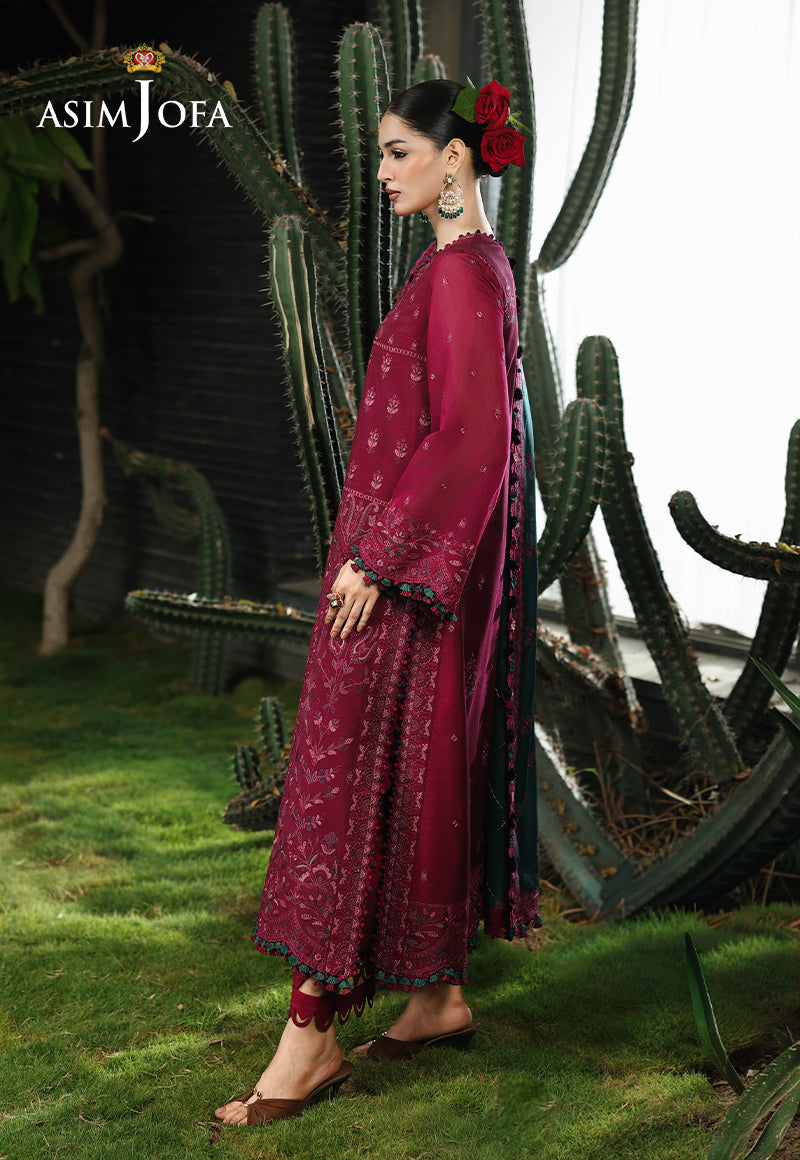 AJULC-04 Embroidered Chikankari Unstitched 3 Pcs