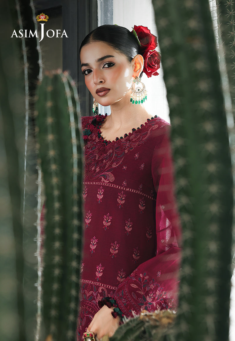 AJULC-04 Embroidered Chikankari Unstitched 3 Pcs