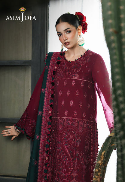 AJULC-04 Embroidered Chikankari Unstitched 3 Pcs