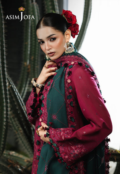 AJULC-04 Embroidered Chikankari Unstitched 3 Pcs