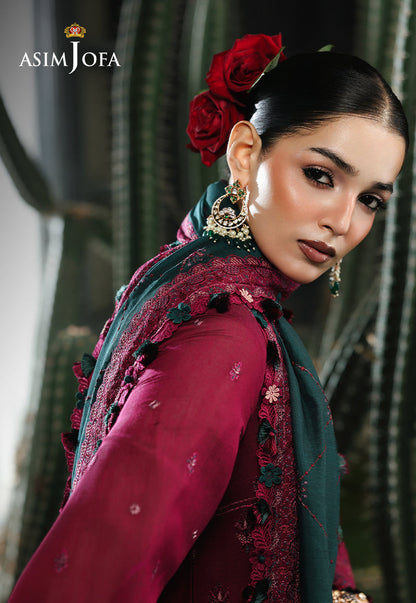 AJULC-04 Embroidered Chikankari Unstitched 3 Pcs