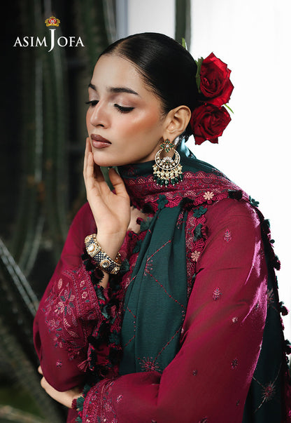 AJULC-04 Embroidered Chikankari Unstitched 3 Pcs
