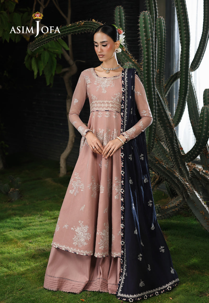 AJULC-02 Embroidered Chikankari Unstitched 3 Pcs