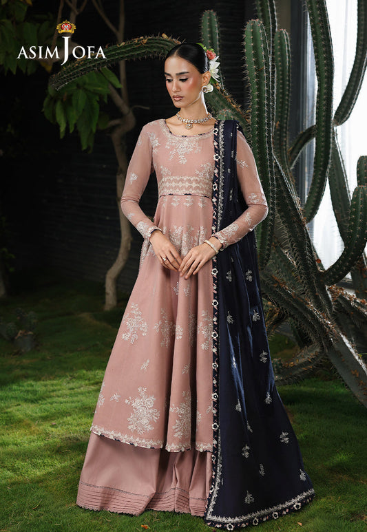 AJULC-02 Embroidered Paper Cotton Unstitched 3 Pcs