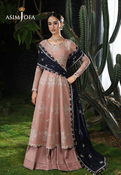 AJULC-02 Embroidered Chikankari Unstitched 3 Pcs