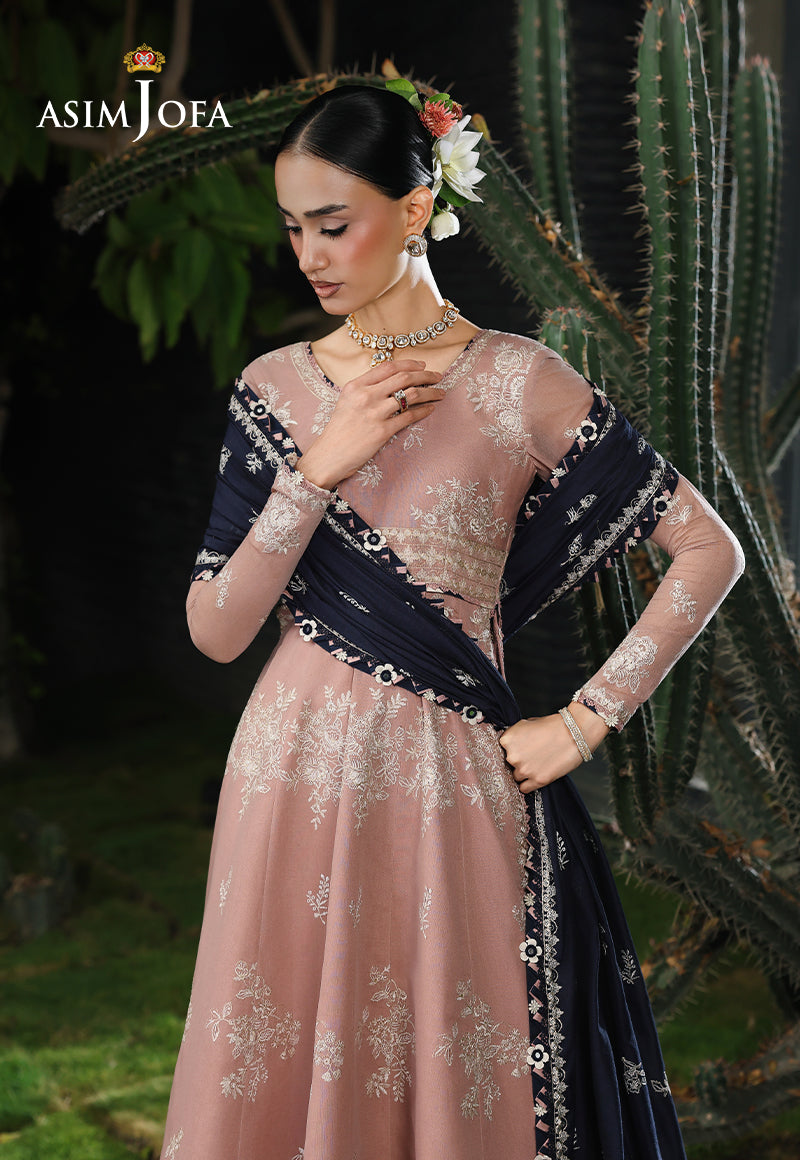 AJULC-02 Embroidered Chikankari Unstitched 3 Pcs