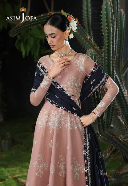 AJULC-02 Embroidered Chikankari Unstitched 3 Pcs
