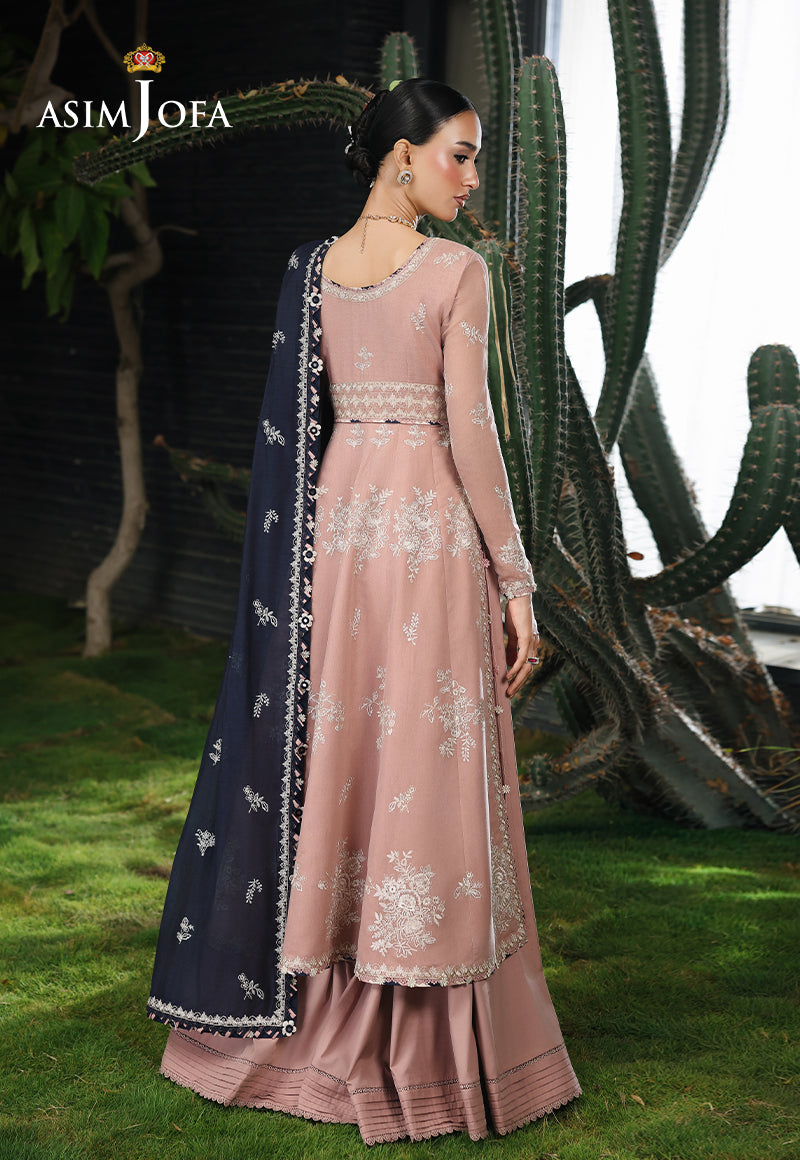 AJULC-02 Embroidered Chikankari Unstitched 3 Pcs