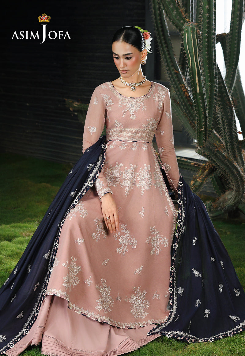 AJULC-02 Embroidered Chikankari Unstitched 3 Pcs