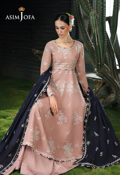 AJULC-02 Embroidered Chikankari Unstitched 3 Pcs
