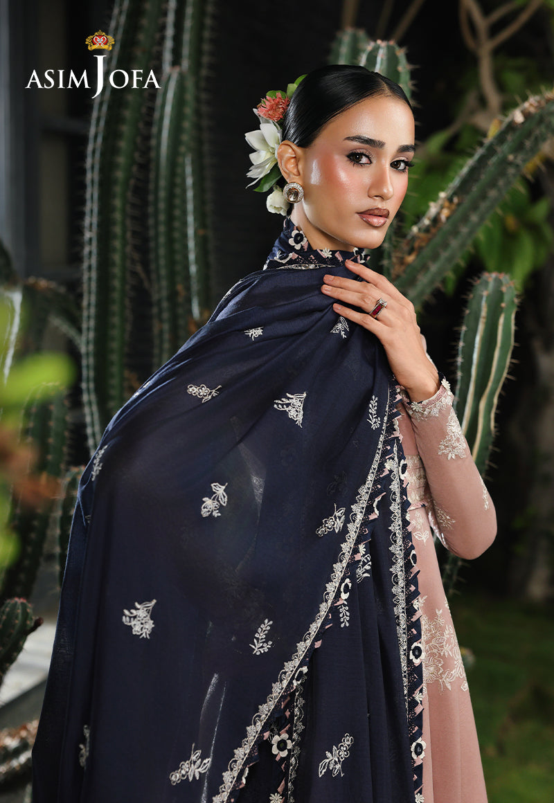 AJULC-02 Embroidered Chikankari Unstitched 3 Pcs