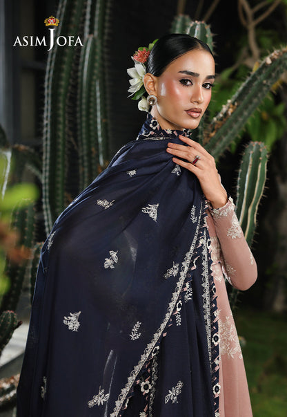 AJULC-02 Embroidered Chikankari Unstitched 3 Pcs