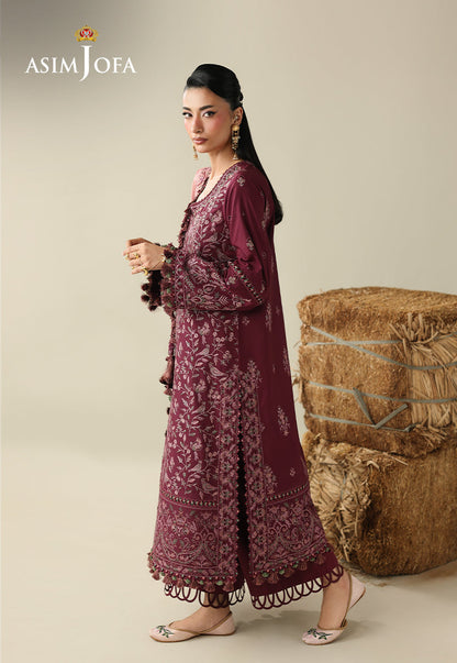 AJULK-06 Embroidered Rod Unstitched 3 Pcs