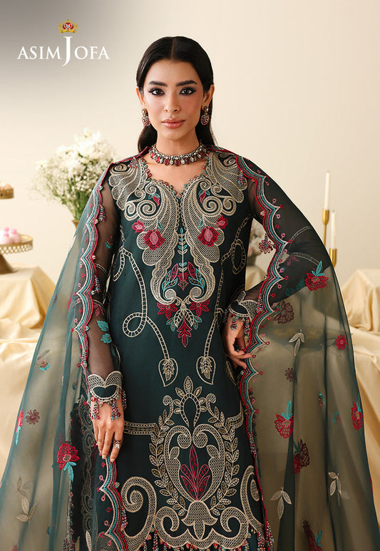 AJULIH-04 Embroidered Organza Unstitched 3 Pcs