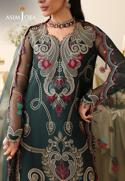 AJULIH-04 Embroidered Organza Unstitched 3 Pcs