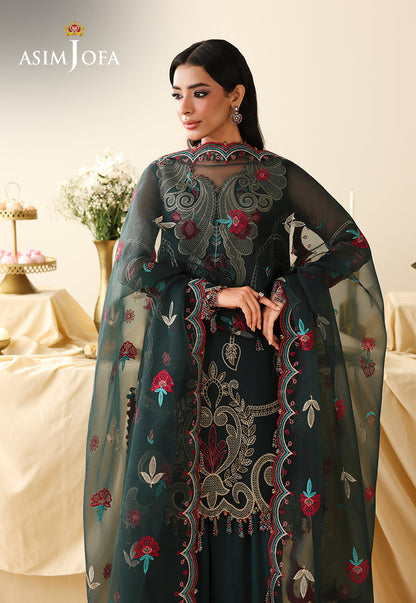AJULIH-04 Embroidered Organza Unstitched 3 Pcs